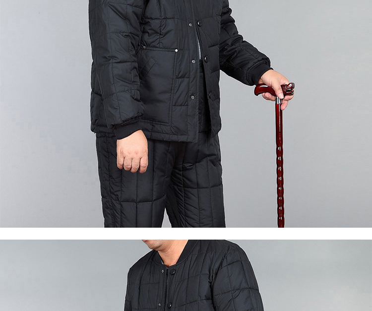 Quần áo cotton trung niên và già, cha nam, cộng với phân bón, tăng mặc, bông, ông già, kích thước cực lớn, quần áo gia đình, mỡ cơ thể, áo khoác bông áo choàng nam
