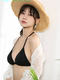 Summer bikini cotton strap beautiful back underwear comfortable halter bra girl suit breathable briefs swimsuit trend