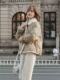 Small Grain Faux Fur Patchwork Color-Blocking Cotton Jacket for Women 2025 Winter New Style Loose Fit Slimming Versatile Cotton Coat Ring Finger Ring