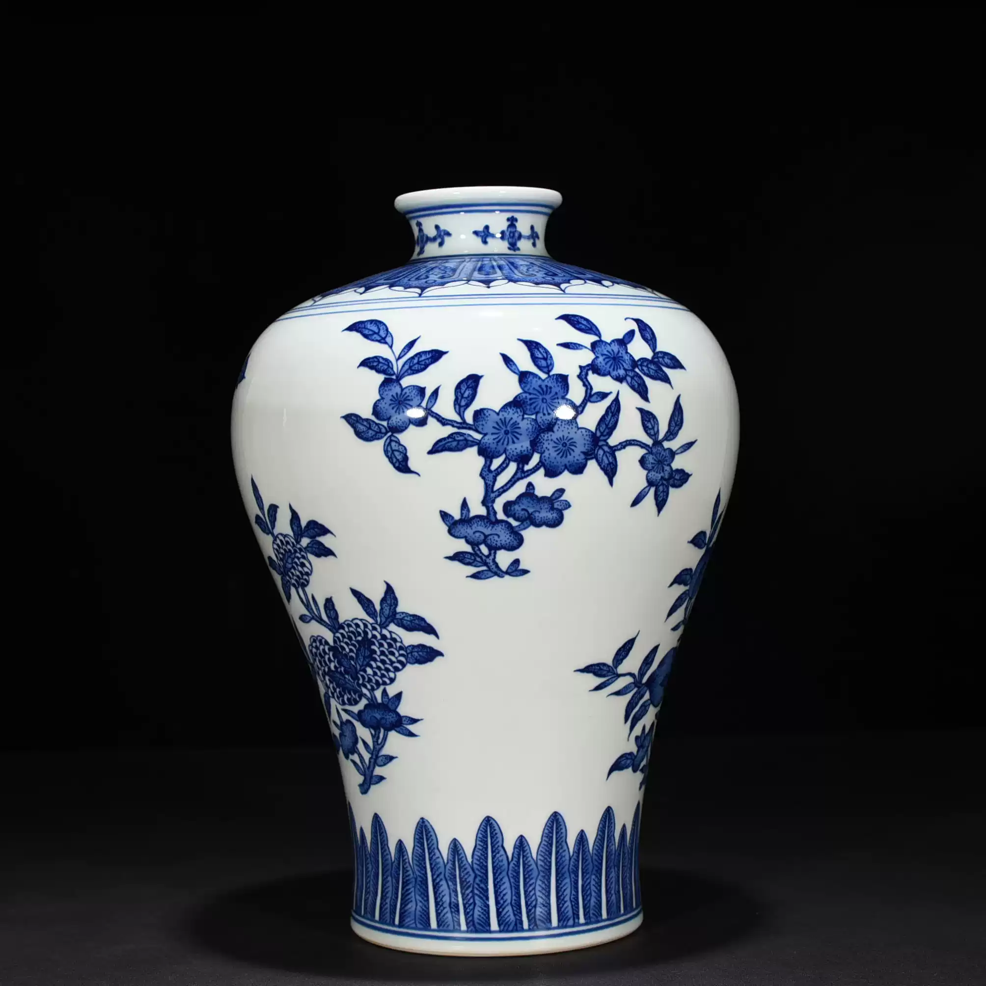 古董品 大清雍正年製 在銘 琺瑯彩 玉壺春 花瓶 花器