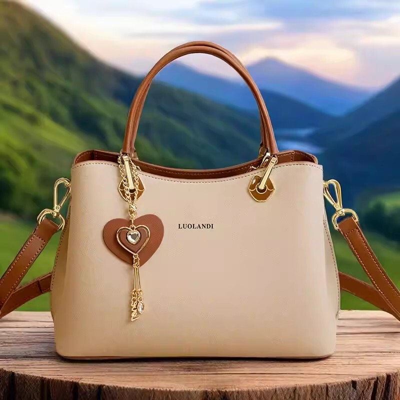 New Genuine Leather Women's Bag, Light Luxury Fashion Handbag, Versatile Shoulder Bag, Popular Cowhide Handbag, Gift for Wife or Girlfriend