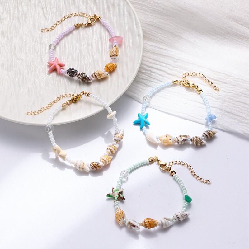 Summer Seaside Shell Bracelet, Starfish Bracelet, Jewelry, Handmade Bracelet, Tourist Souvenir Bracelet, Children's Bracelet Summer Seaside Shell Bracelet, Starfish Bracelet, Jewelry, Handmade Bracelet, Tourist Souvenir Bracelet, Children's Bracelet