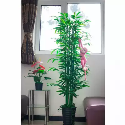 Fake flower living room simulation bamboo plastic flower fake tree living room decoration partition bamboo floor potted plant simulation green plant