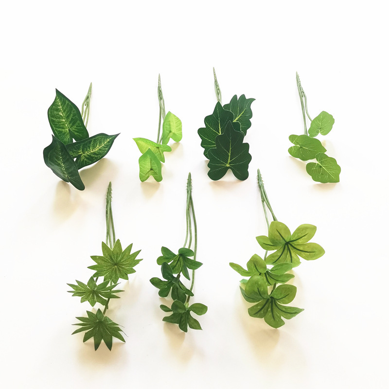 Handmade Artificial Green Plants, Lucky Grass, Artificial Pothos, Pennywort, Desktop Green Potted Plants, Lotus, Small Lotus Leaf Ornaments