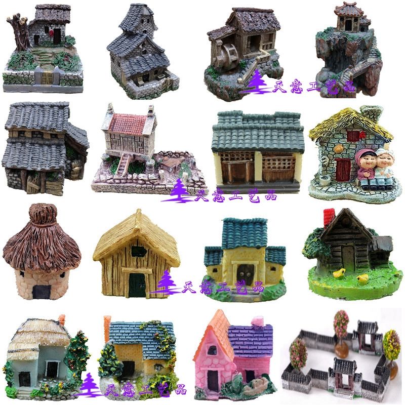 Water Absorbent Stone False Mountain Bonsai Small Accessories Fish Tank Aquarium Multi Meat Micro Landscape Moss Plant Decoration Building House