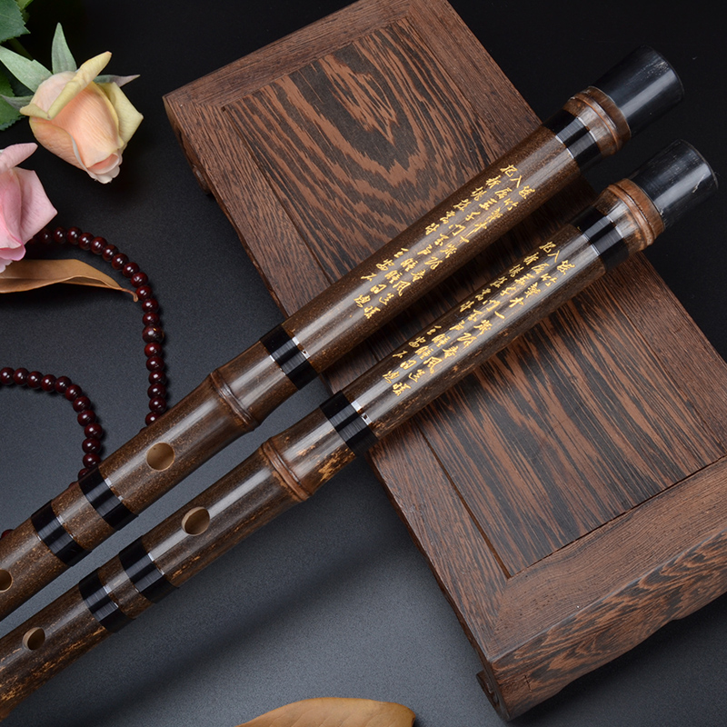 Dihai Beginology Professional Playing Purple Bamboo Flute Single Section Special Flute Handmade Crossflute Test National Musical Instrument