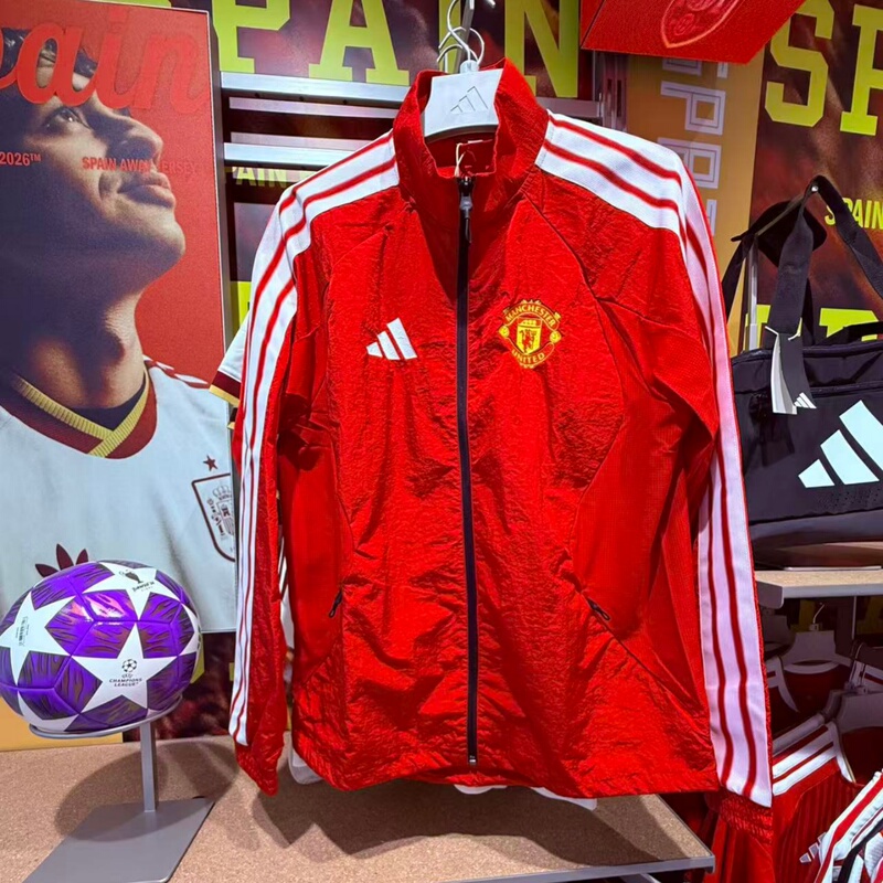 Vange Genuine Adidas 26-27 Season Premier League Manchester United Football Sports Casual Jacket Kv6731 Vange Genuine Adidas 26-27 Season Premier League Manchester United Football Sports Casual Jacket Kv6731