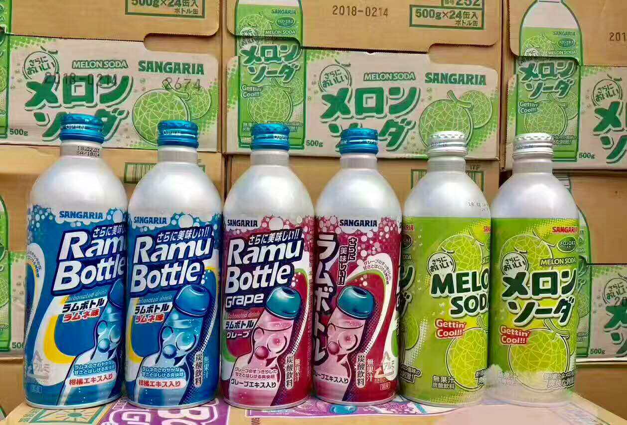 Japan's Sanjiali Poko soda 500ml * 24 bottle boxes-Taobao