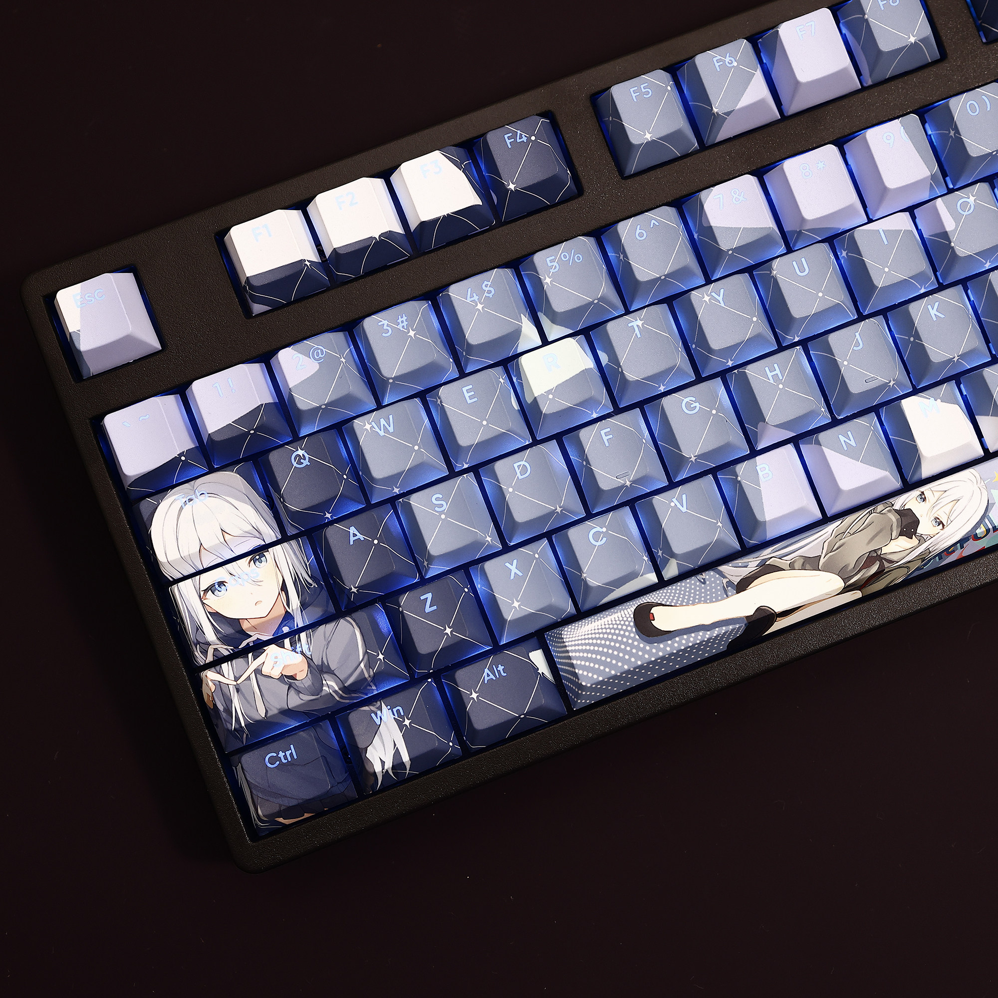 108 Keys/set YOISAKI KANADE Keycap PBT Backlit Keycaps Cartoon