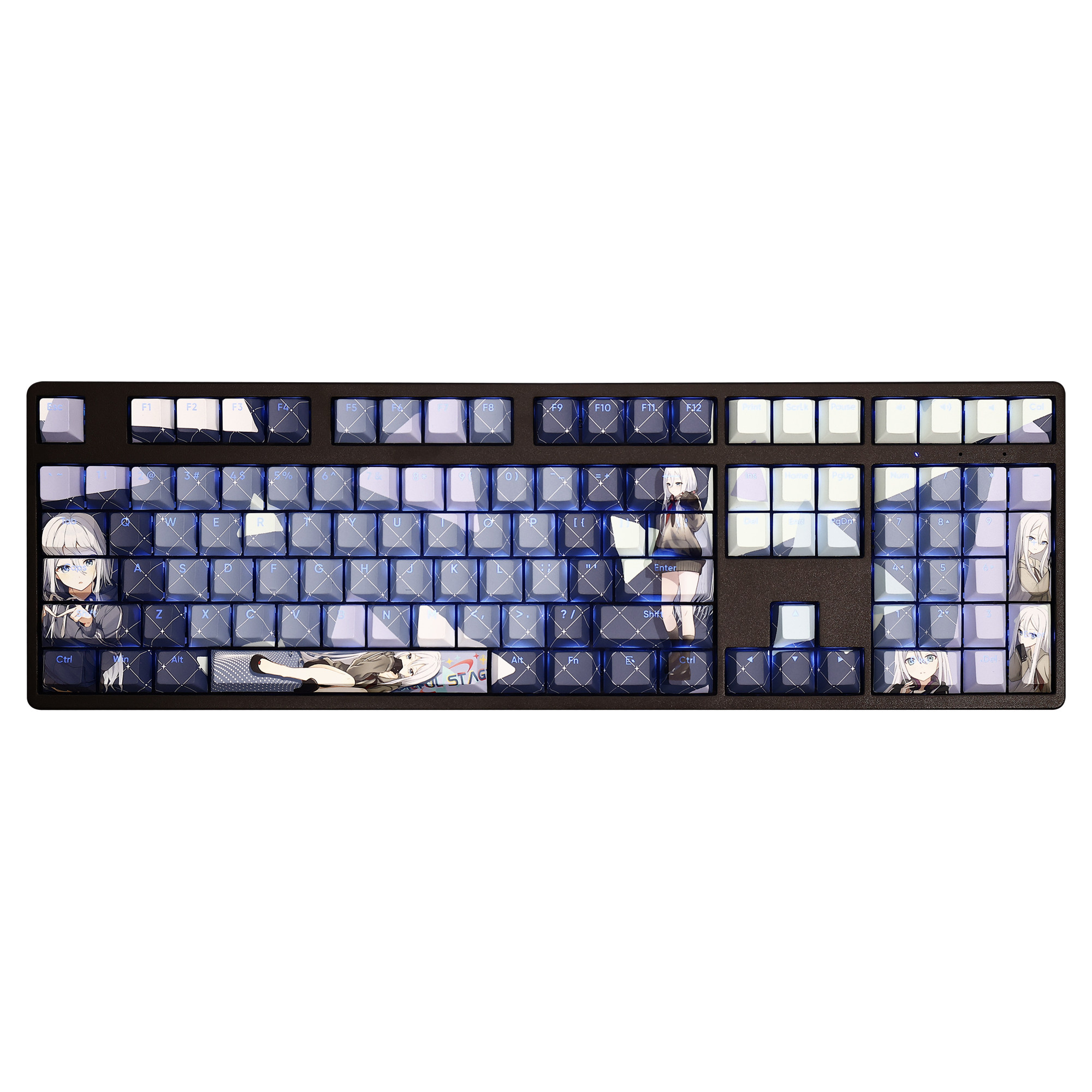 108 Keys/set YOISAKI KANADE Keycap PBT Backlit Keycaps Cartoon