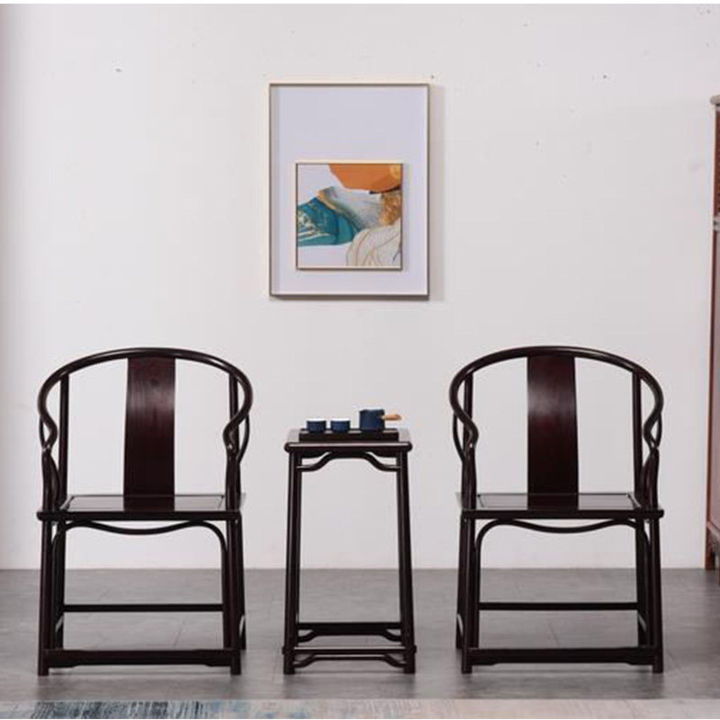 Red Wood Chinese Chair Zambia Blood Sandalwood Chair Three Sets of Taeist Tea Chair Mortise Solid Wood Palace Chair Zen style