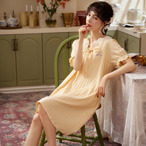 Wife Sly sleeps for women Summer pure cotton short sleeves 2021 New summer thin pyjamas