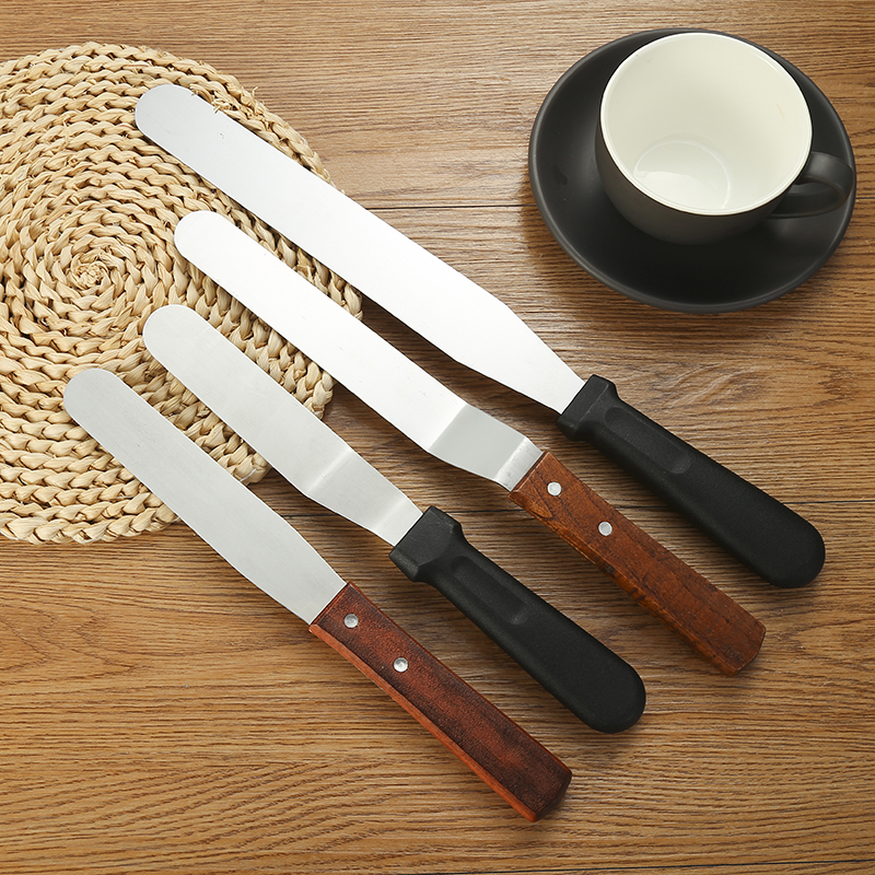 Stainless steel cream spatula cake spatula scraper kiss knife demoulding knife baking mounting flower tool household 6 8 10 inches