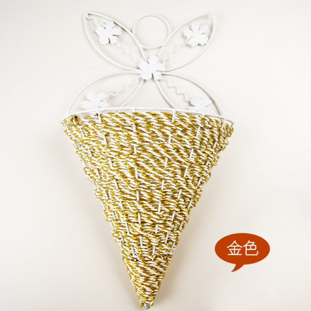 Hoa sắt rèn hoa treo tường lọ hoa giỏ hoa mây mây hoa nhân tạo hoa retro hoa giỏ hoa - Vase / Bồn hoa & Kệ chậu trồng cây trong nhà