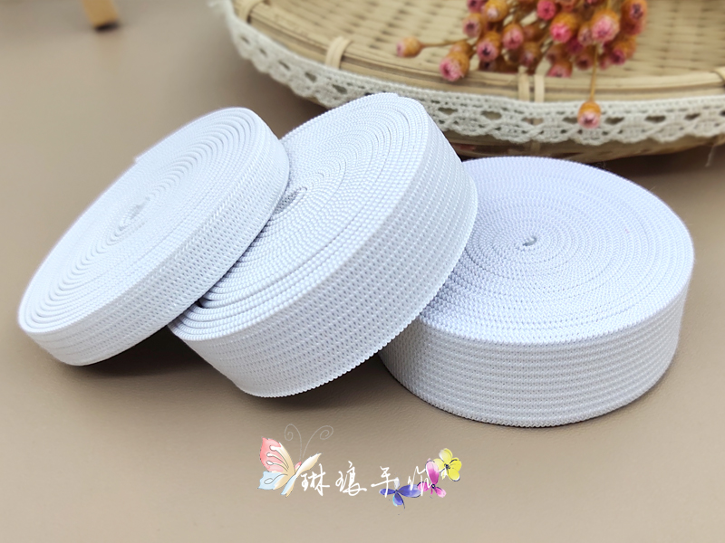 (Linang Accessories Accessories) 10 15 20mm white elastic band with high elastic band clothing elastic band