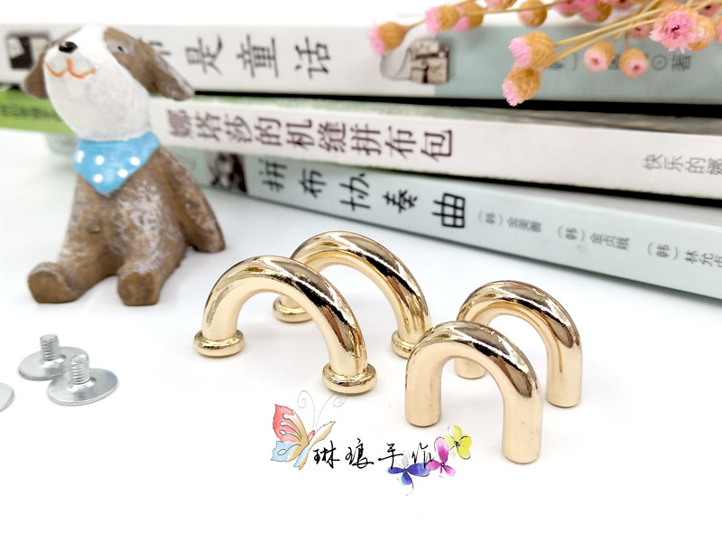 (Linang Accessories Accessories) Light Golden Semicircle Flat Top Luggage Arch Bridge Telephone Arch Bridge Premium Female Bag Accessories
