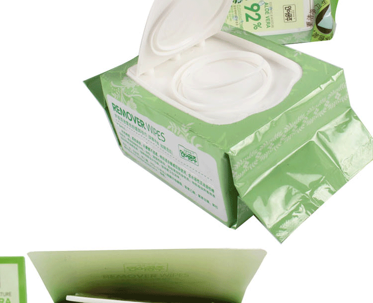 Aloe Vera Tẩy trang nhẹ nhàng Lau bông tẩy trang Lười tẩy trang Mắt sâu và nhẹ nhàng Chiết xuất khuôn mặt 138 miếng evoluderm tẩy trang