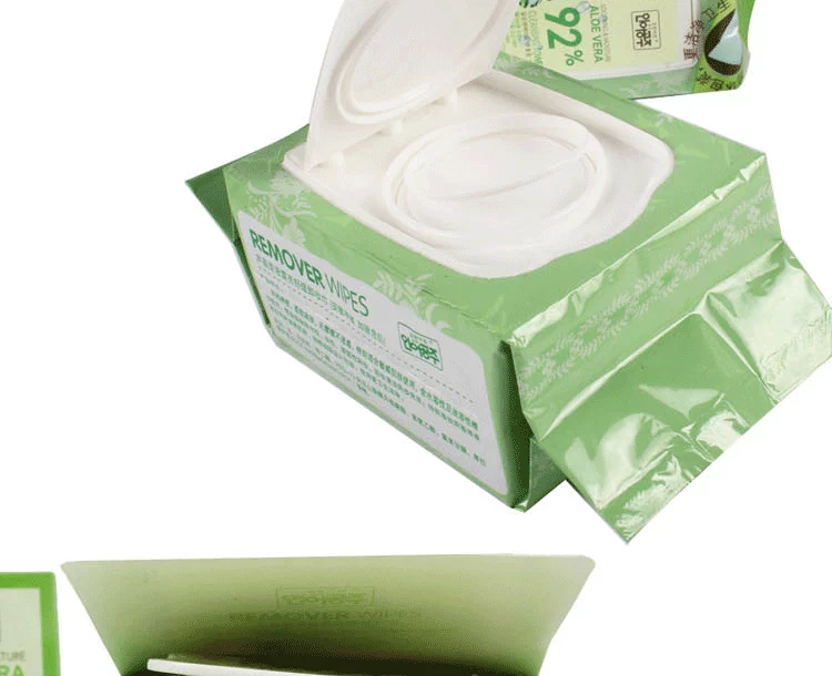 Aloe Vera Tẩy trang nhẹ nhàng Lau bông tẩy trang Lười tẩy trang Mắt sâu và nhẹ nhàng Chiết xuất khuôn mặt 138 miếng