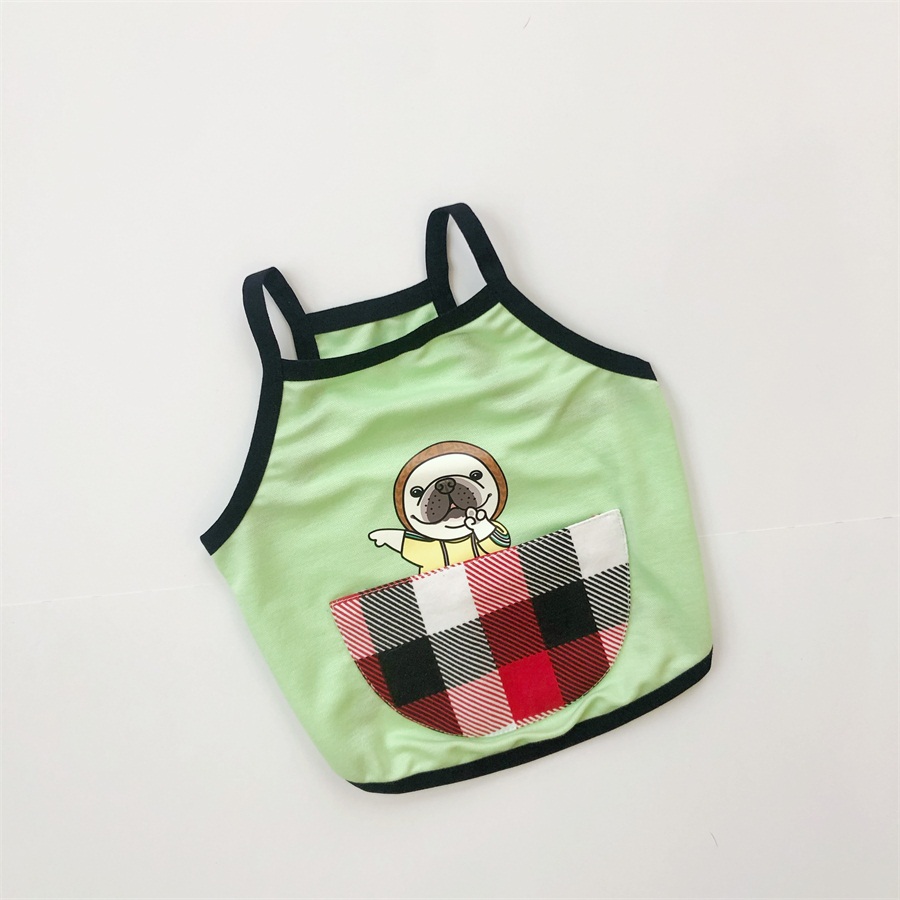 Shit humming custom French fighting clothes Corgi Yingdou starling than bear Teddy fat dog spring and summer transfer camisole