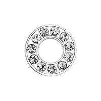 8 мм хром с полными алмазными буквами o