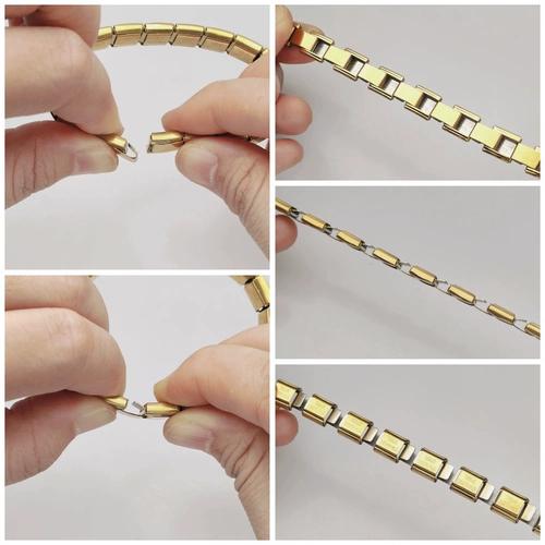 Золотой эластичный браслет на ногу из нержавеющей стали, аксессуар, Италия