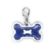 Блестящая собачья кость + застежка-карабин - королевский синий