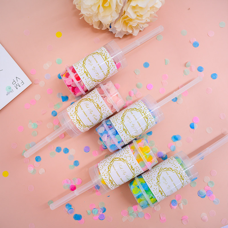 Wedding Spray Flowers Wedding Armed With Small Gift Cannons Hand-pushed Cannon Paper Scraps Wedding Gifts Big Full Birthday Little Courtesy of the Wedding Party