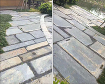 Natural Old Stone Strips Old Stone Slab Courtyard Garden Treading Stone Paving Stone Paving Step Imitation Ancient Brick Old Slate Slate Slabs