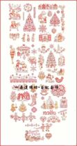 French imported DMC cross stitch self-matching kit drawing printing LBP French Magazine-VE Christmas Red