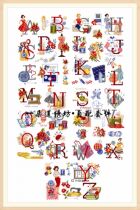 French imported DMC cross stitch self-matching kit drawing printing LBP French Magazine-sewing ABC letters