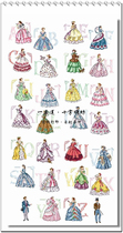 French imports DMC cross embroidered self-worthy drawings print magazine LBP Lococo Classical figures ABC