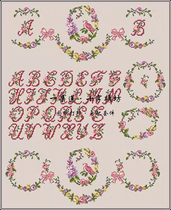 French imports DMC cross embroidered self-matching drawings print French style magazine LBP small garden letter diagrams