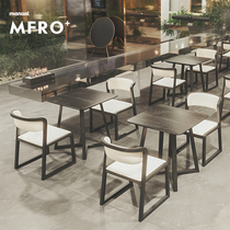 Milk Tea Sweet Shop Bar Cafe Cafe Solid Wood Table And Chairs Combined Commercial Dining Table And Chairs Quick Catering Snack Restaurant Customised