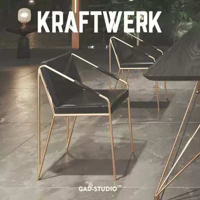 KRAFT Nordic luxury solid wood backrest dining chair simple negotiation table and chair combination dining room hotel sample house display center chair
