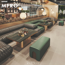 MF custom ktv sofa box bar U-shaped music restaurant card seat clear bar table and chair combination karaoke nightclub