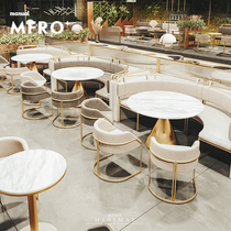 Industrial Wind Café Milk Tea Shop Arched Semi-circle Cassette Sofa Table And Chairs Combined Restaurant Hotel Clear Bar