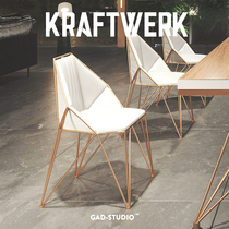 KRAFT Nordic Light Lavish Solid Wood Backrest Dining Chair Brief Negotiation Table And Chairs Combined Restaurant Hotel Sales Office Chairs