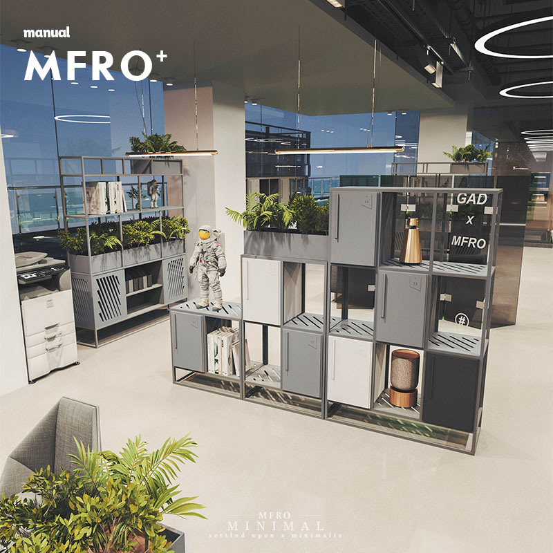 MF Office Partition Screen Shelve Shelve Dining Hall Cassette Partition Iron Art Green Planting Partition Flower Shelf