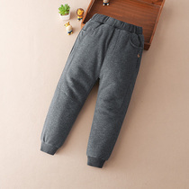 Plus velvet padded cotton pants boys pants autumn and winter models 2021 new childrens casual pants big childrens trousers sports pants