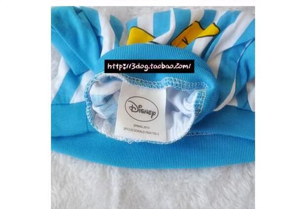 New Disney Donald Duck Pet Dog Áo thun cotton Teddy Bullfighting Quần áo chó nhỏ và vừa - Quần áo & phụ kiện thú cưng áo mưa cho chó lớn