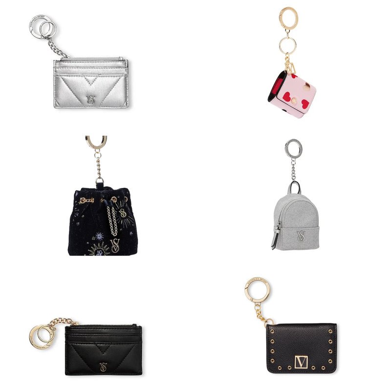 Victoria's Secret Genuine Fashion Keychain Card Holder Earphone Case Keychain Versatile Decorative Pendant