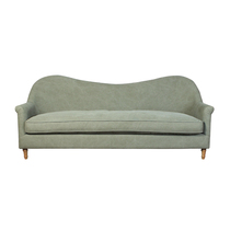 American vintage fabric sofa triple down removable washable sofa washed canvas wooden lounge chair