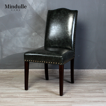 Mindulle special American solid wood dining chair discount round back soft bag dining chair dining leather seat furniture