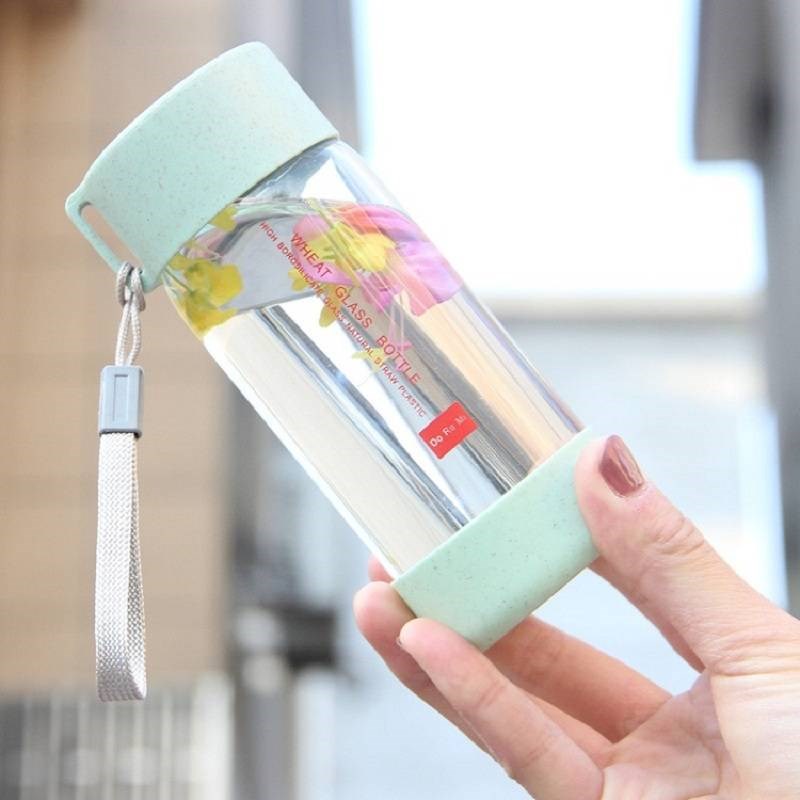 2019 new female net red mini small water cup Portable female 300ml glass dormitory girls with lid drinking cup