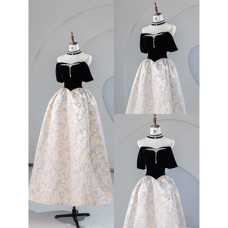 Strapless Evening Dress Style 2025 High-End Light Luxury Niche Dress Graduation Art Exam Performance Outfit Host Student