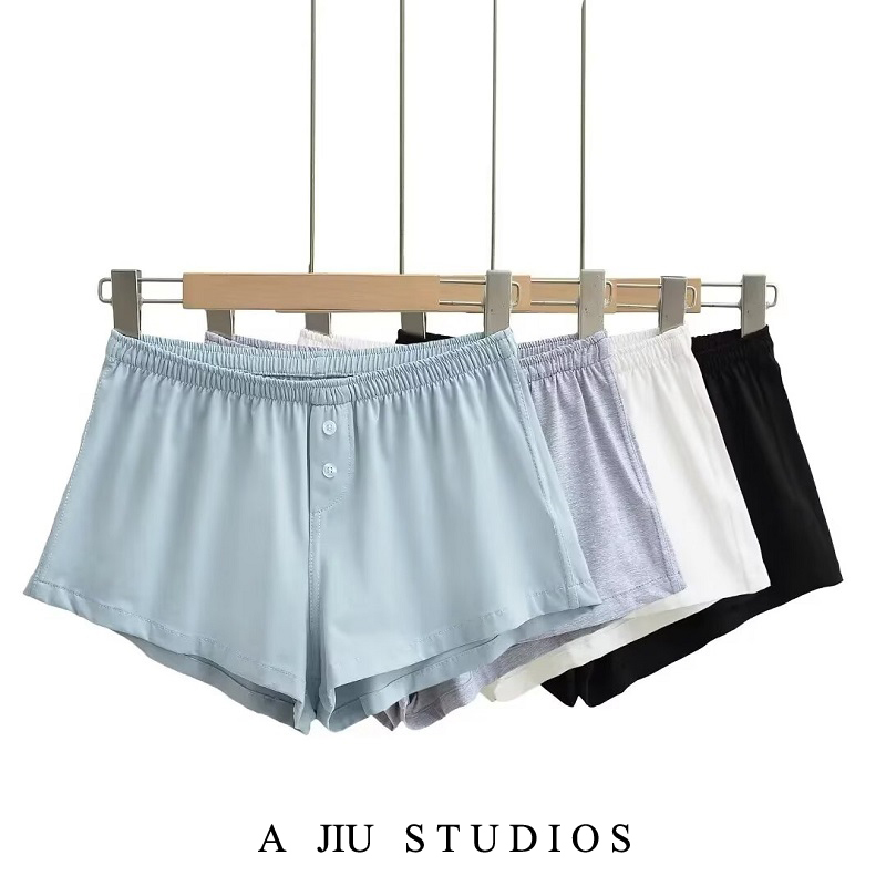 American-Style Elastic Waist Casual Shorts for Women, Summer Pure Desire Casual Two-Button Bm Style Jogging Sports Shorts American-Style Elastic Waist Casual Shorts for Women, Summer Pure Desire Casual Two-Button Bm Style Jogging Sports Shorts