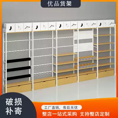 Mingchuang same shelf side cabinet double column high cabinet boutique small jewelry store container clothing store shoe store display rack