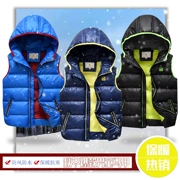 Áo vest bé trai 2018 thu đông mới cho bé lớn xuống áo độn bông vest vest bé