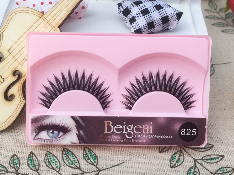 Mua hai gửi keo dán Đôi loạt 825 lông mi giả Tóc tự nhiên chéo dày đầu đuôi Trang điểm Smokey - Lông mi giả mi giả từng sợi