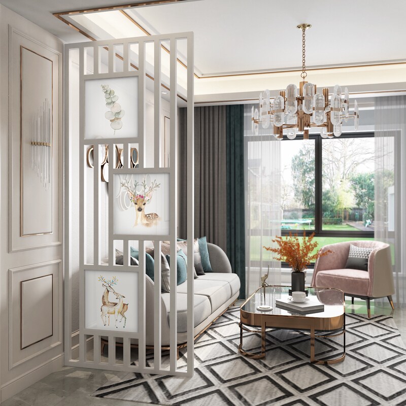 Nordic screen partition living room simple modern Xuanguan hollow solid wood office small fresh bedroom to block the home